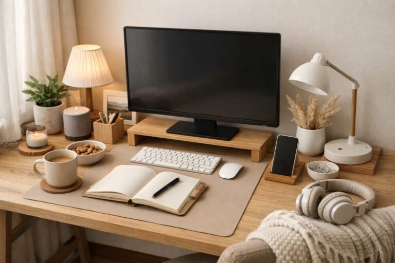 The "Cozy Desk" Upgrade: 2026’s Viral Office Essentials 2 The "Cozy Desk" upgrade desk with viral office essentials.