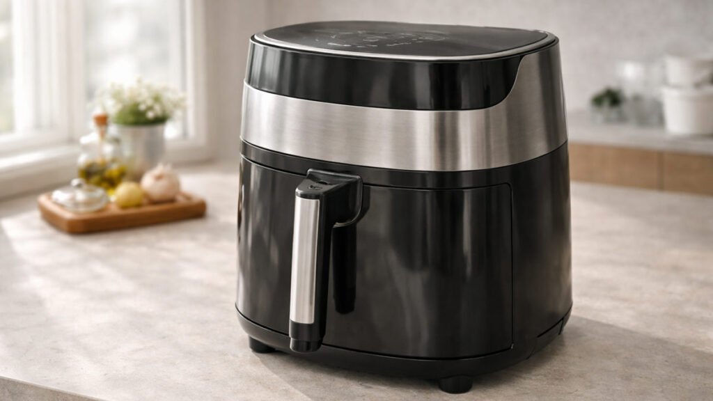 The Truth About Air Fryers: Which Ones Are Actually Worth Your Counter Space? 2 air fryer appliance on kitchen counter with stainless steel front