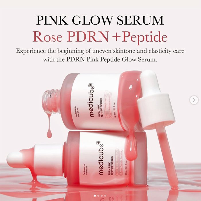 Skinimalism: Why Hybrid Products Are the Top 2026 Trend 2 Skinimalism Medicube PDRN Pink Peptide Serum with Rose PDRN | Vegan Pink Glow Serum